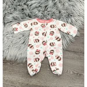 Vintage Sock Monkey Infant Long Sleeve Newborn Sleeper‎ Baby Starters